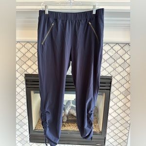 Athleta navy blue joggers with cinched ankle size 14